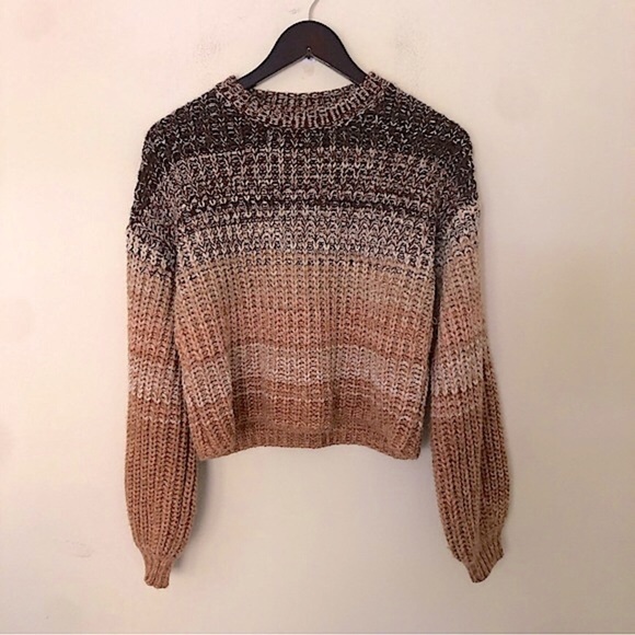 525 America Women’s Chunky Knit Marled Crew Neck Pullover Sweater Size Small - Picture 3 of 9